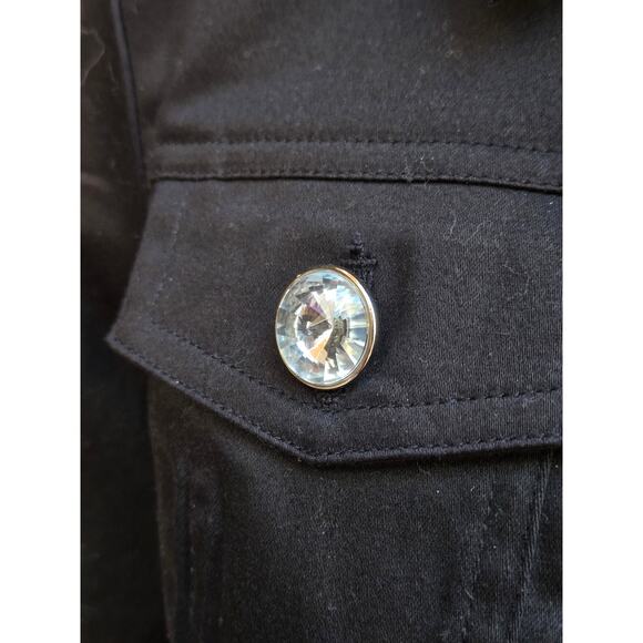 Vintage BEREK 2 Black Christmas Jacket, Santa Clause, Pearl Beads, Sequins, SM - Picture 2 of 8